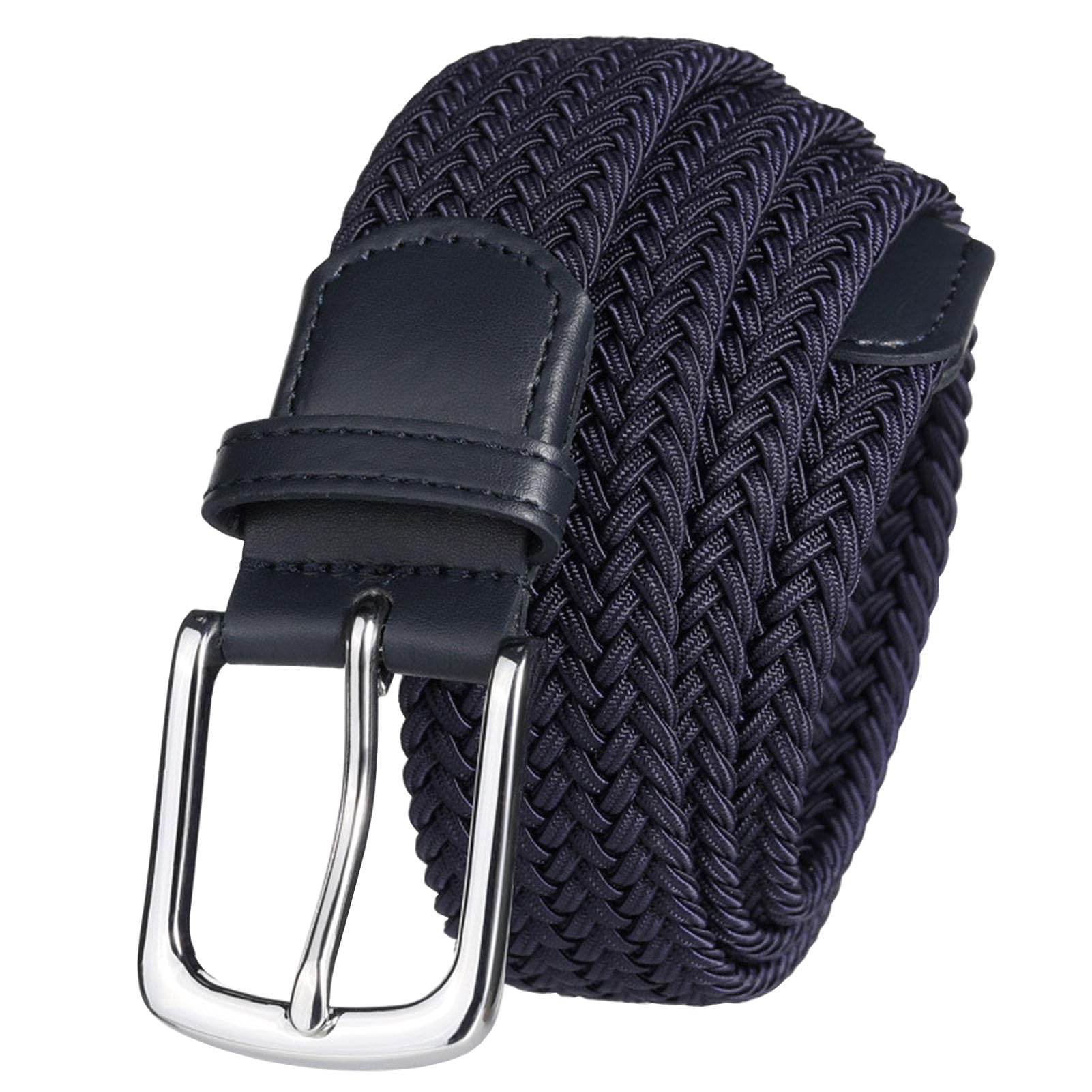 Mens Braided Stretch Belt 1 38 Wide Mixed Color Woven Elastic Golf Belts for Men Casual Jeans Belt