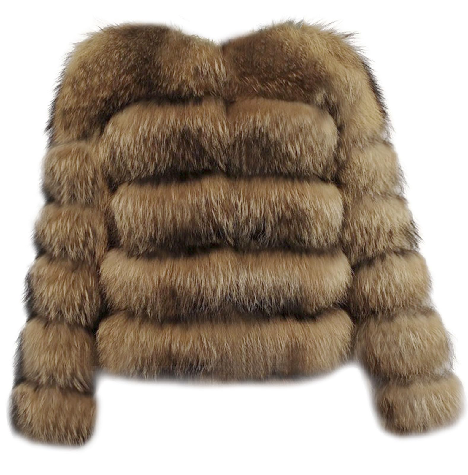 Women Warm Fluffy Cropped Puffer Jacket Faux Fur Coat Crop Parka Collarless Winter Teddy Bear Coat Overcoat-image-14