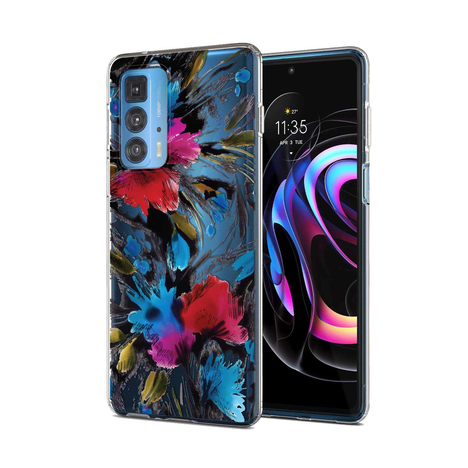 Plus UV Printed Soft Flexible Transparent Back Cover for Motorola Moto Edge 20 Pro - D1170 (B0CH3PJ17R) Amazon Price History, Amazon Price Tracker