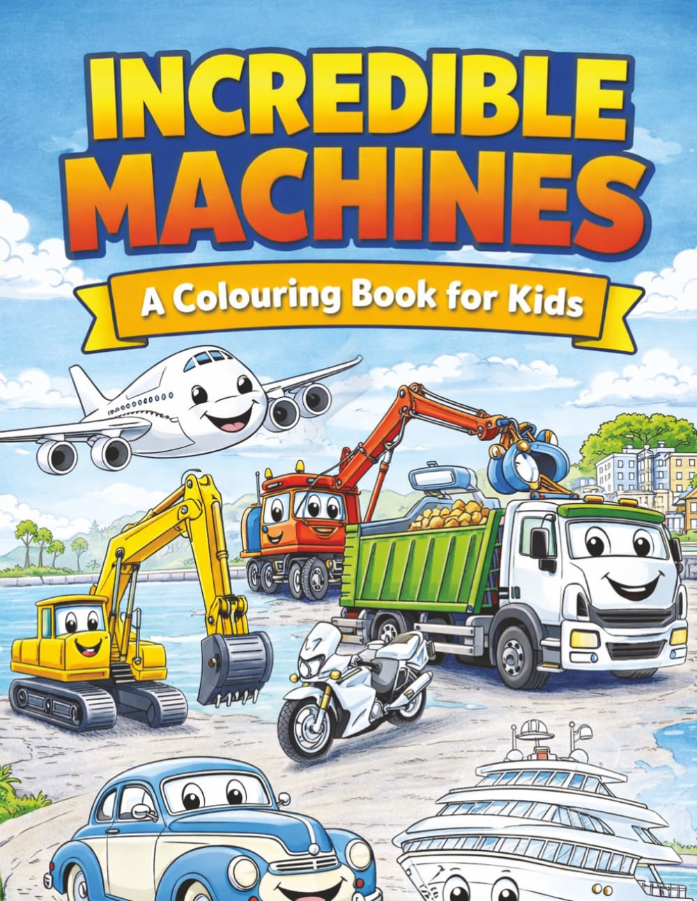 The Incredible machines Colouring Book: 40 pictures for kids to bring to life