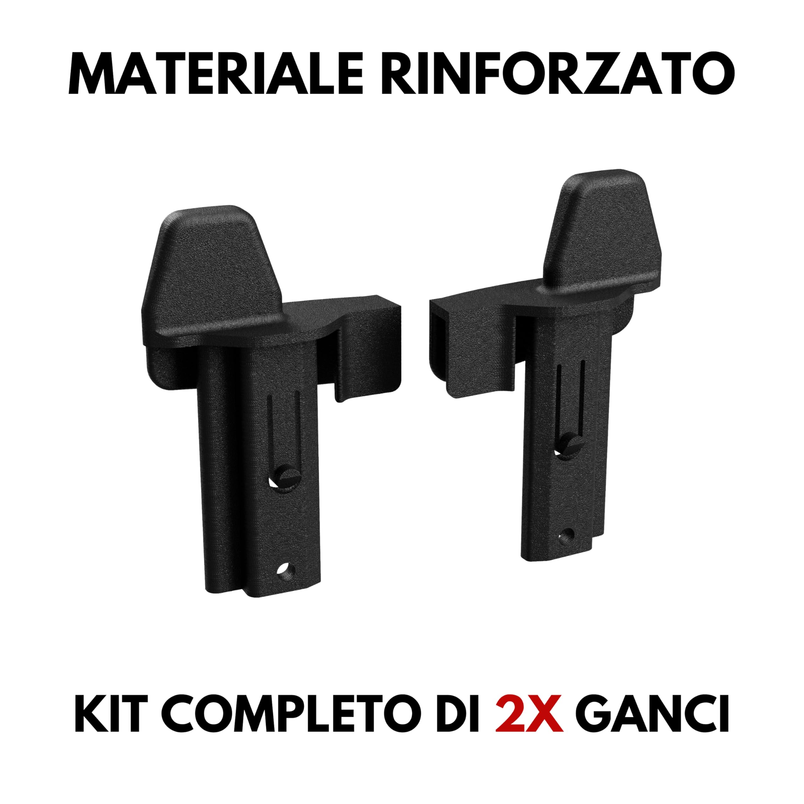 Tredify Fixation Plage Arrière Compatibles Fiat Tipo SW - Pivot Robuste Noir 2 Pièces