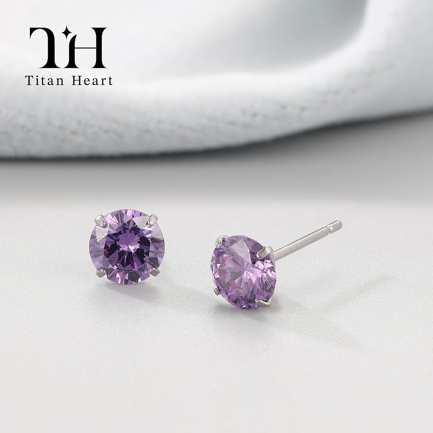 Implant Grade Titanium Stud Earrings F136 Hypoallergenic Titanium Stud Earrings with 6mm CZ Simulated Diamonds for Women Men Sensitive Ear - Image 5