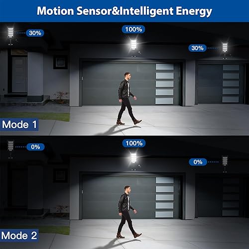 Miniatura 4 de Paquete de 4 luces solares para exteriores, impermeables, 6500 K, luces LED con sensor de movimiento, luces de inundación solares del atardecer al