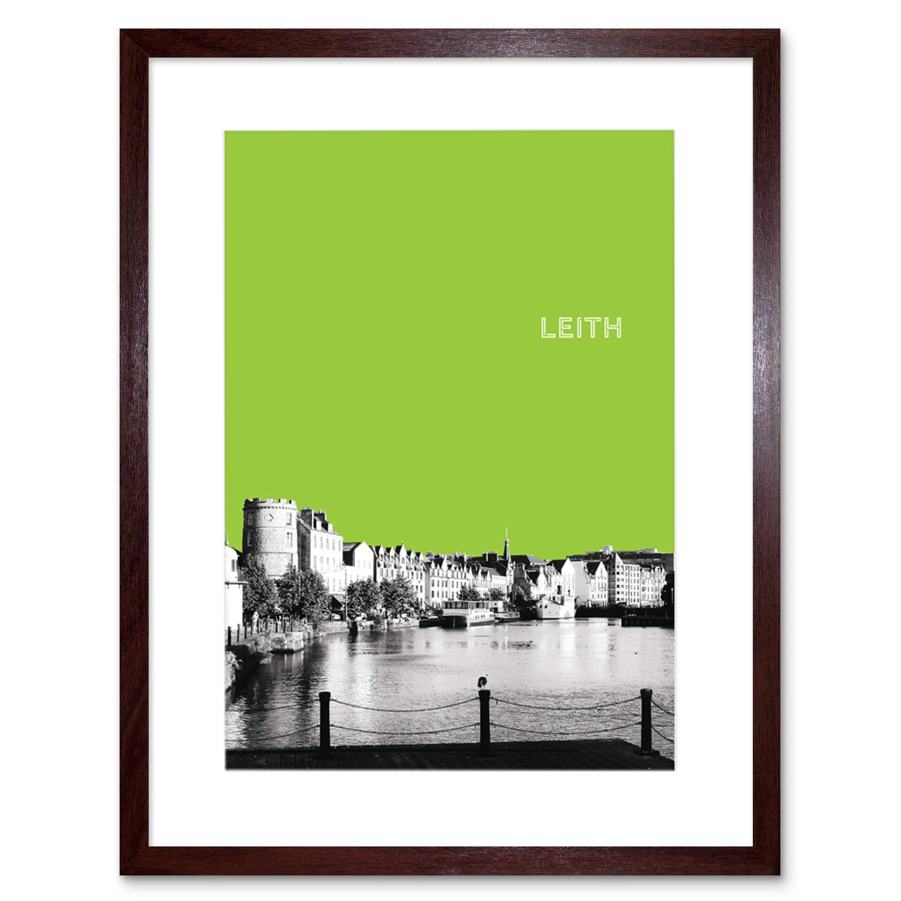 Wee Blue Coo Grußkarte „Leith Shore Edinburgh“ – 17,5 X 12,5 Cm, Hochwertiger Druck Auf 280g/m² Karton, Mit Braunem Umschlag