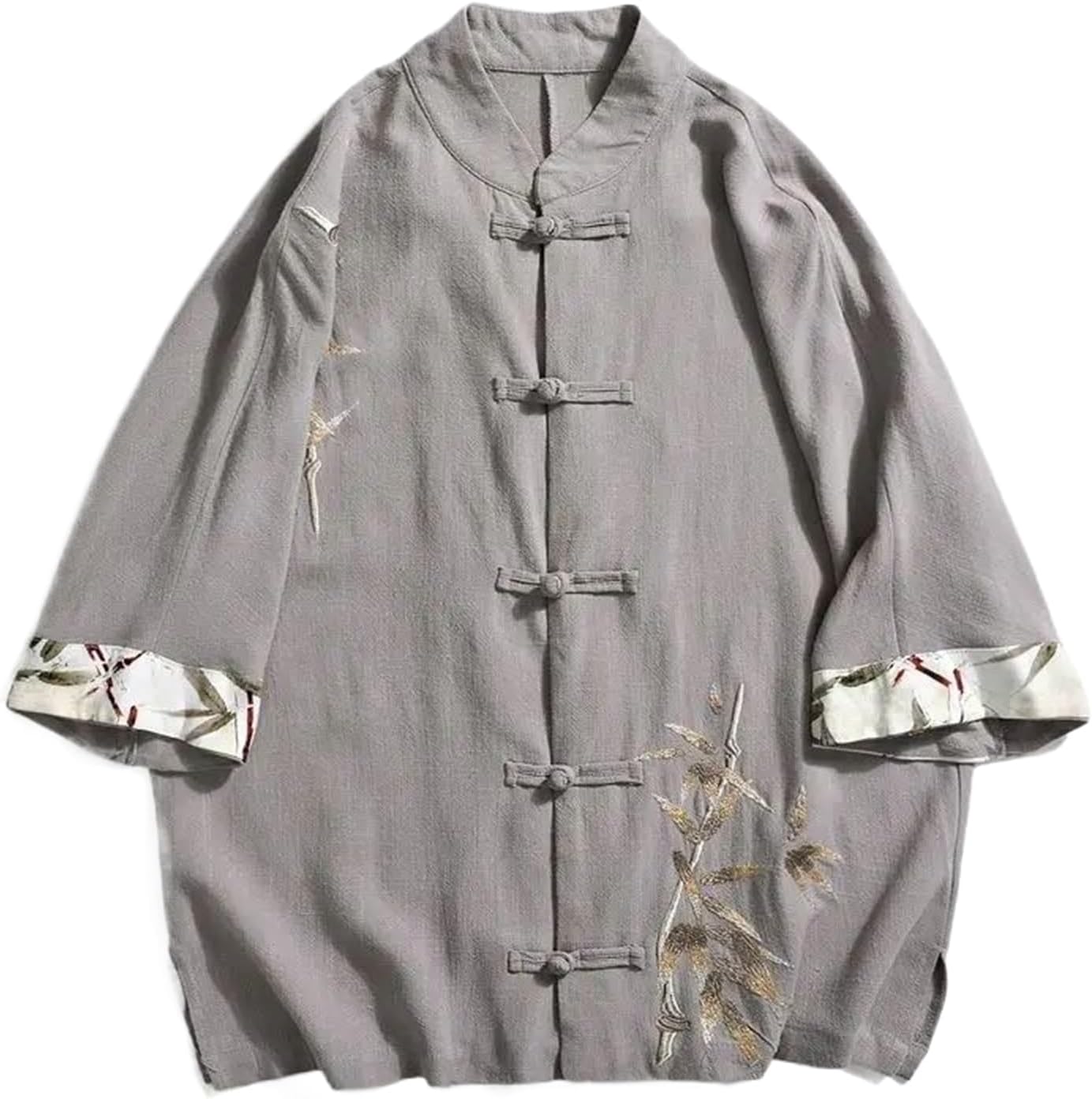 Chinese Style Embroidery Printed Short Sleeve Shirt Loose Casual Daily Tang Suit Shirts