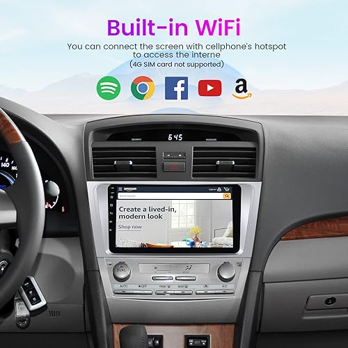 Miniatura 7 de MekedeTech Radio de coche Android 11 para Toyota Camry 2007 2008 2009 2010 2011 con Carplay inalámbrico Android Auto, 9 pulgadas 1280x720 IPS