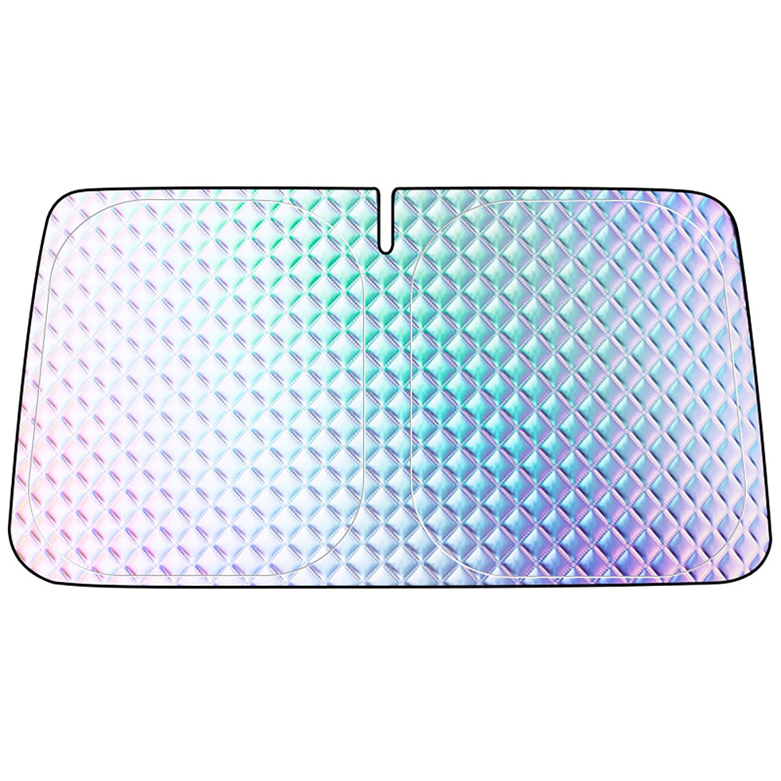 Car Windscreen Sun Shade for Toyota RAV4 1994-2024 2025 XA10-XA50 XA60 XA70, Scientific Laser Coating Shield, Diamond Pattern Total Reflection Visor, Seamless Fit with Mirror Opening, 145x80cm
