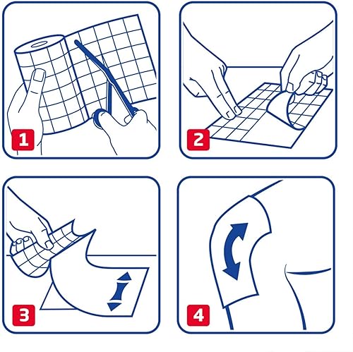 Miniatura 5 de Leukotape P Sports Tape Tan 1 1/2" x 15 Yds & Cover-Roll Adhesivo Adhesivo Fijación Apósitos 2" x 10 yardas. Paquete combinado