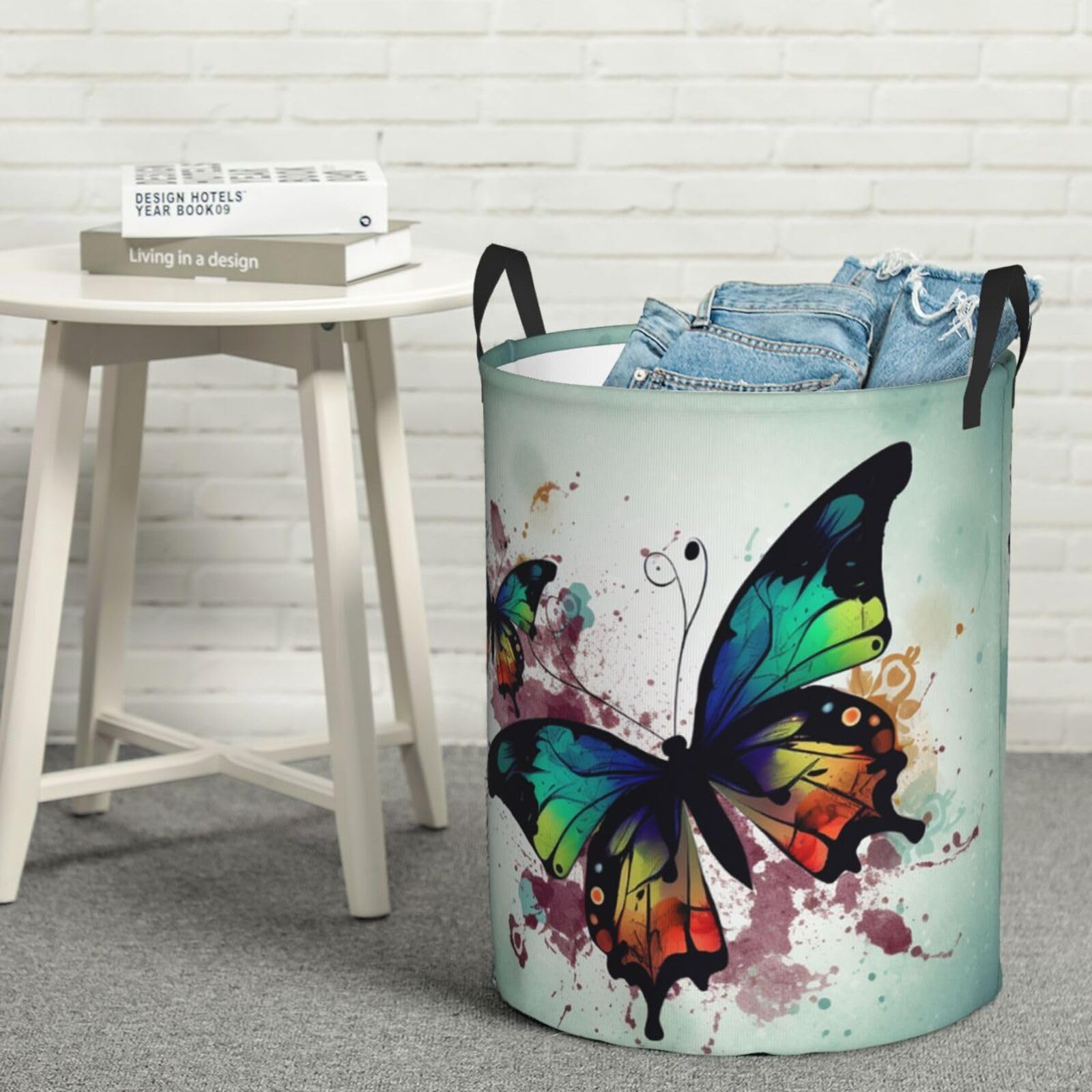 Panier à linge pliable et autoportant taille M, bac de rangement étanche pour jouets et linge