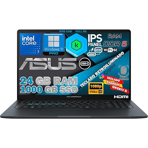 ASUS VivoBook 15 X515JA 15.6 Inch Full HD Laptop (Intel i7-1065G7, 16GB RAM, 512GB SSD, Windows 11)