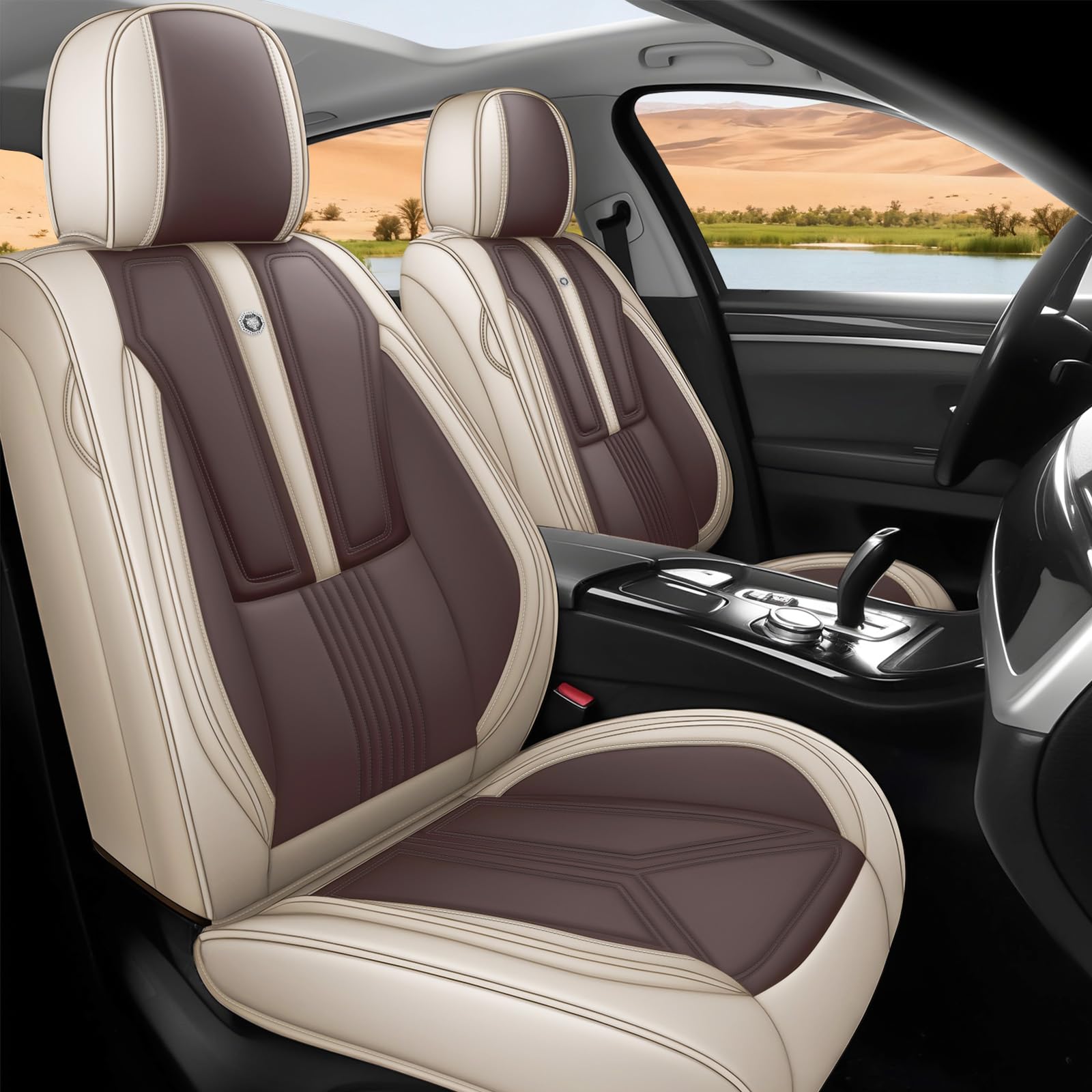 SDLY Front Seat Covers for BMW X3 2004-2025, Premium Car Seat Protectors,Waterproof Non-Slip Seat Cushion,Luxury Automotive Interior Accessories