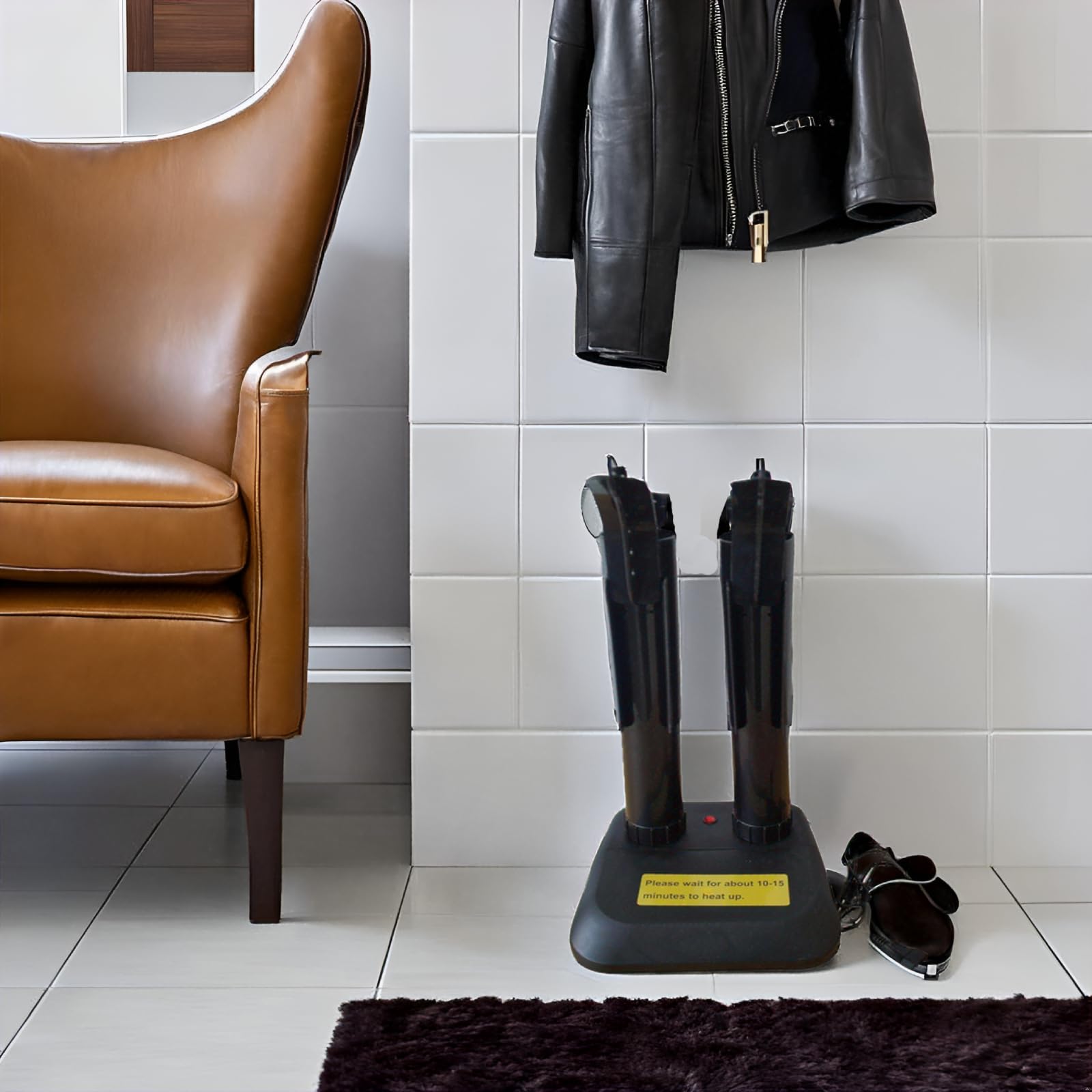 Jojomis Sèche-Chaussures Électrique 38W, Séchoir à Bottes et Chaussettes, Éliminateur d'Odeurs et d'Humidité Réglable, Chauffe-Pieds Portable, Matériau PP