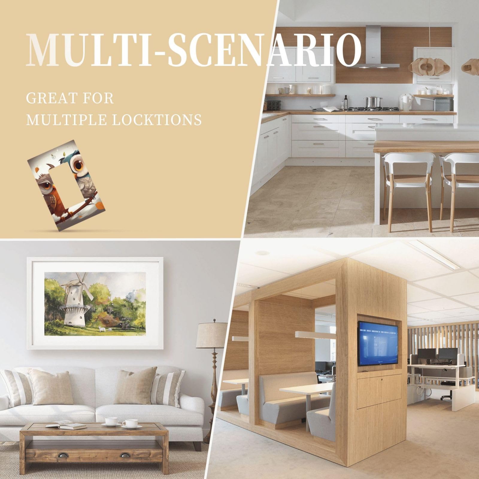 Retro Owls Light Switch Plate Cover - 1-Gang Toggle Switch Decorative Wall Plate