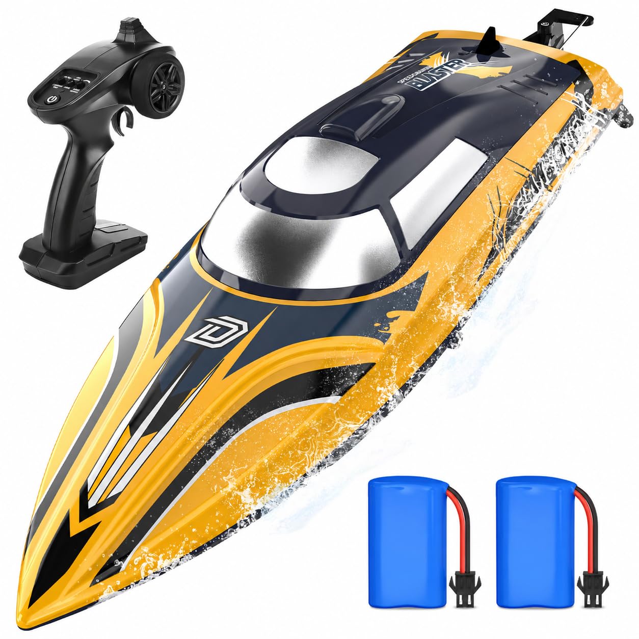 deerc Fast RC Speed Boat Jellyfish Yellow