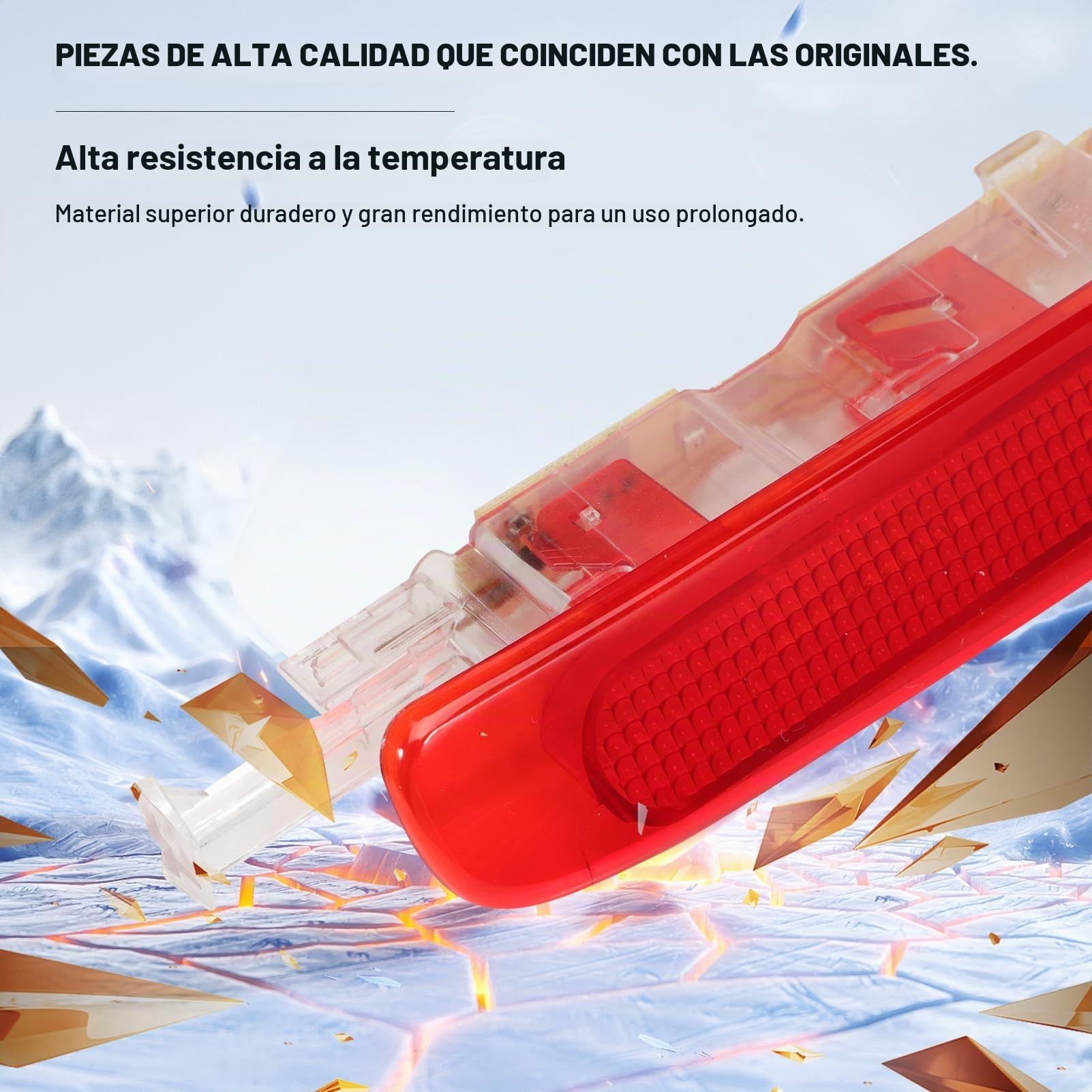 KASturbo - Tercera luz de freno de montaje alto para Seat Altea 2009-2015/Seat Altea XL/Freetrack 2007-2015 sustituye a 5P8945097 5P8945097A lámpara de freno trasera alta