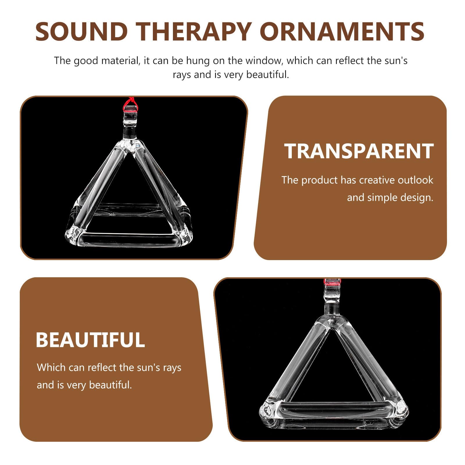 Set 1 Pezzo Piramide di Cristallo Trasparente per Meditazione Suoni Profondi, Decorazione per Terapia del Suono e Rilassamento a Forma di Piramide Stili multipli