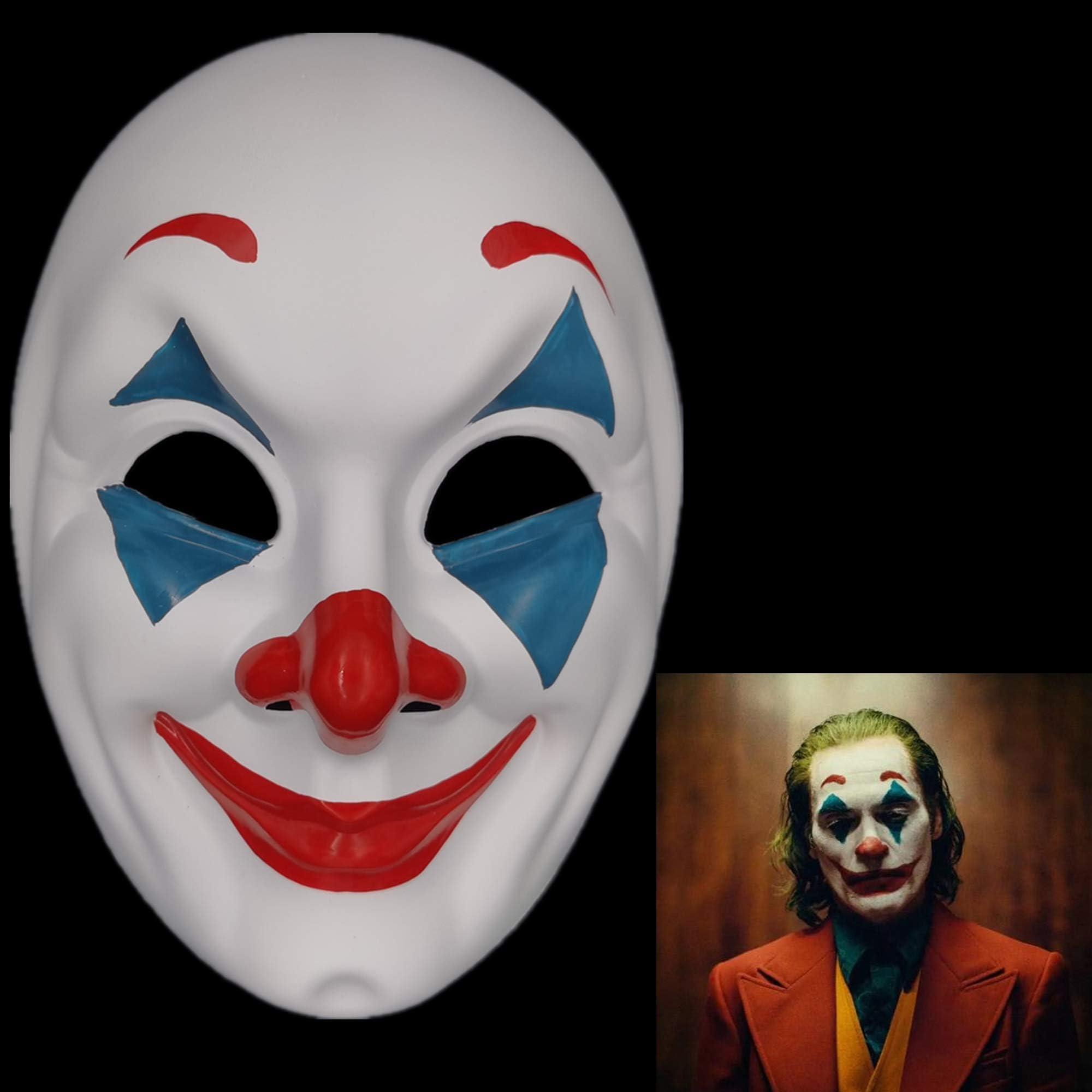 2019 Joker Mask Cosplay Movie Horror Scary Smile Evil Clown Halloween Mask-1 Pack