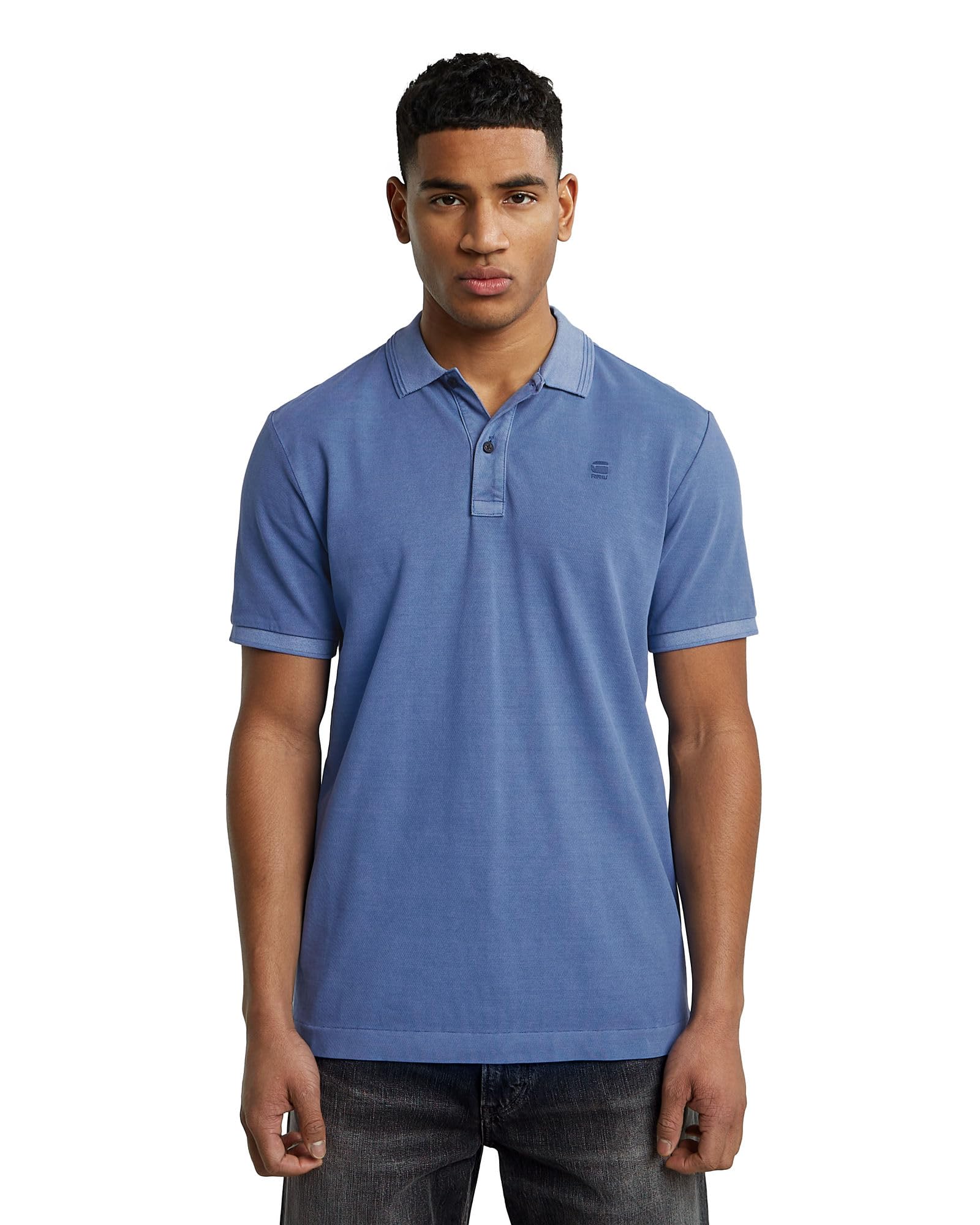 G-STAR Men's Dunda Overdyed Slim Polo Shirt, Dutch Blue Gd D11595-d756-h177, XXL