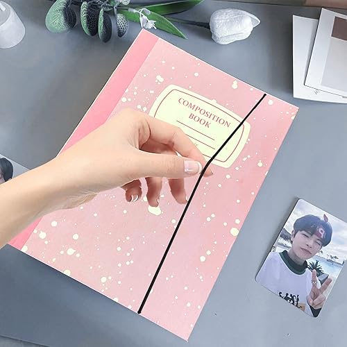 Miniatura 4 de domidomi Carpeta para tarjetas fotográficas A5 Kpop con 6 anillas, soporte para tarjetas fotográficas Kpop, protectores de tarjetas recargables con