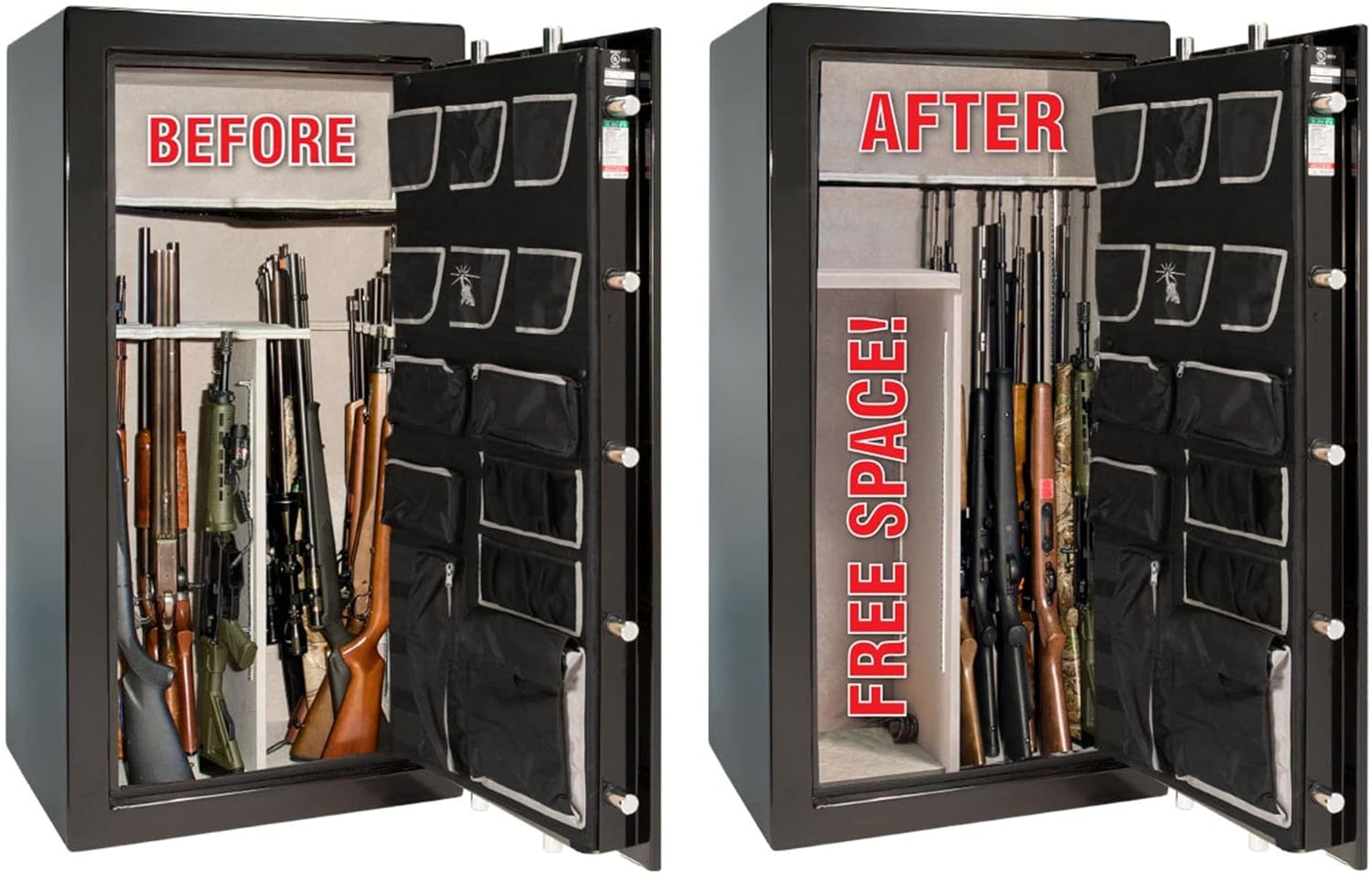 Liberty Safe Rifle Rod Starter - Gun Safe Accessory - Increase Long Gun Capacity in Gun Safe (Orange, 6)