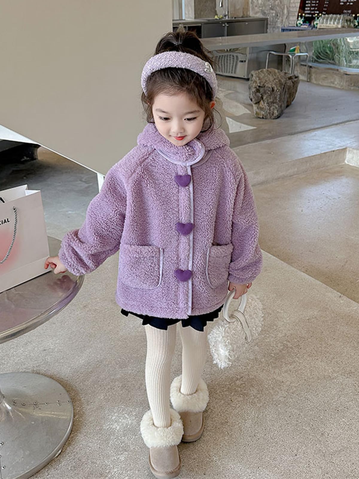 Miipat Bebés Niña Chaquetas y Abrigos Cremallera y Capucha Chaqueta Pequeño Niña Engrosada Chaqueta Térmica en Invierno Niños
