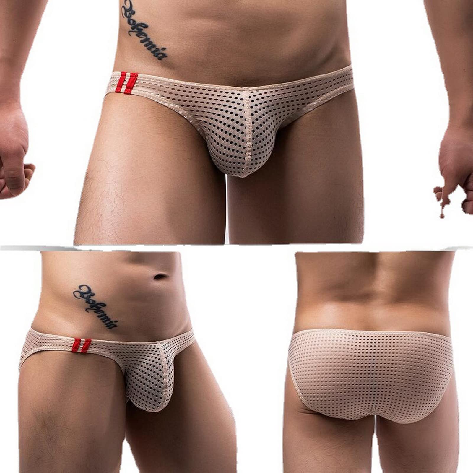 Faringoto Tangas de malla para hombre