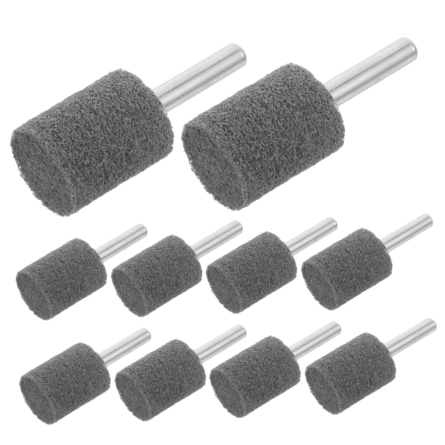 10pcs Nylon Fiber Buffing Heads with Shaft for Polishing and Grinding Drill Rotary Tools and Versatile Surface Processing Accessories