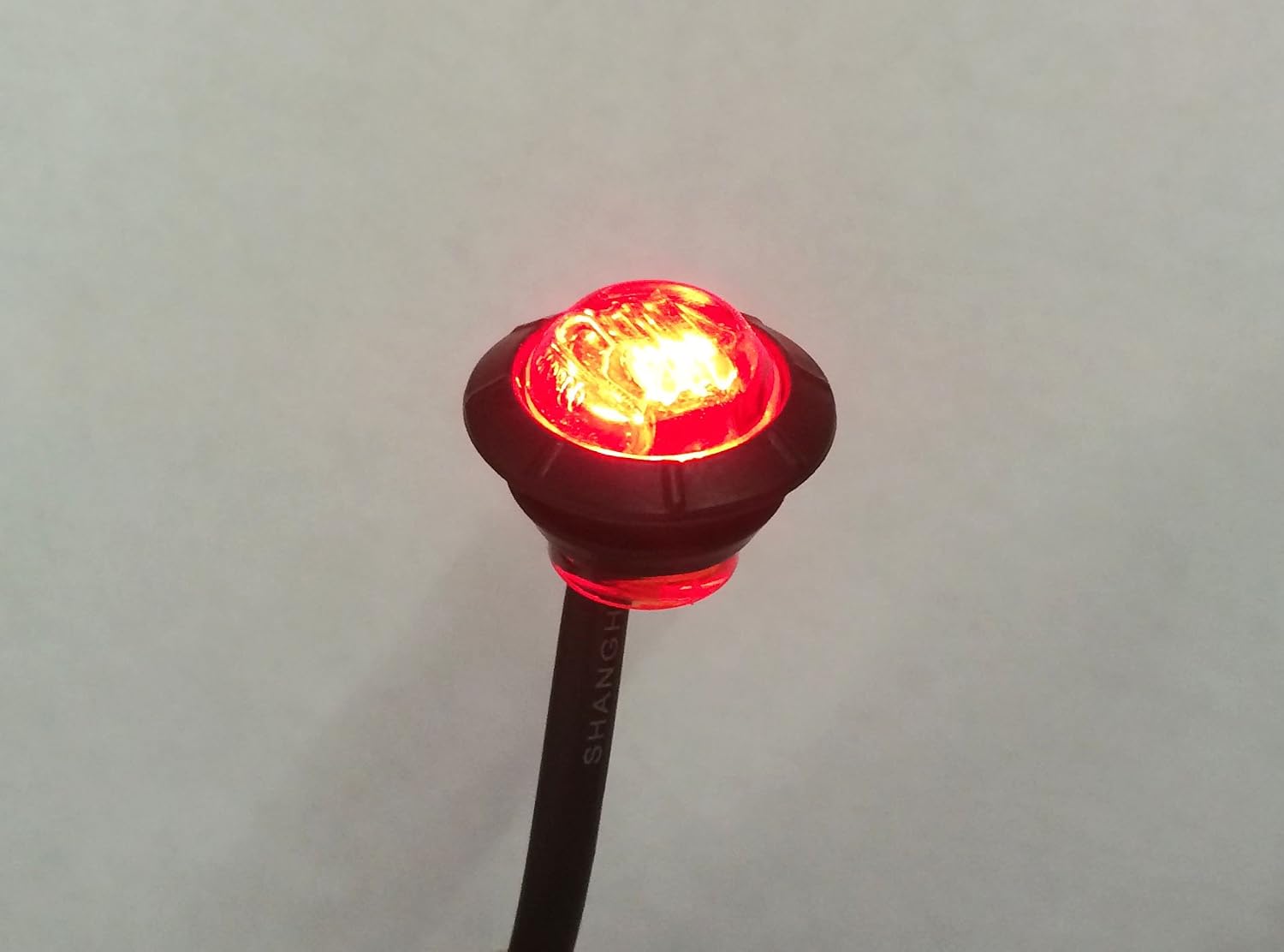 LIBRA 10 New 12V 3/4" Red/Clear LED Marker Clearance Lights For Trailer/Truck/RV -24023