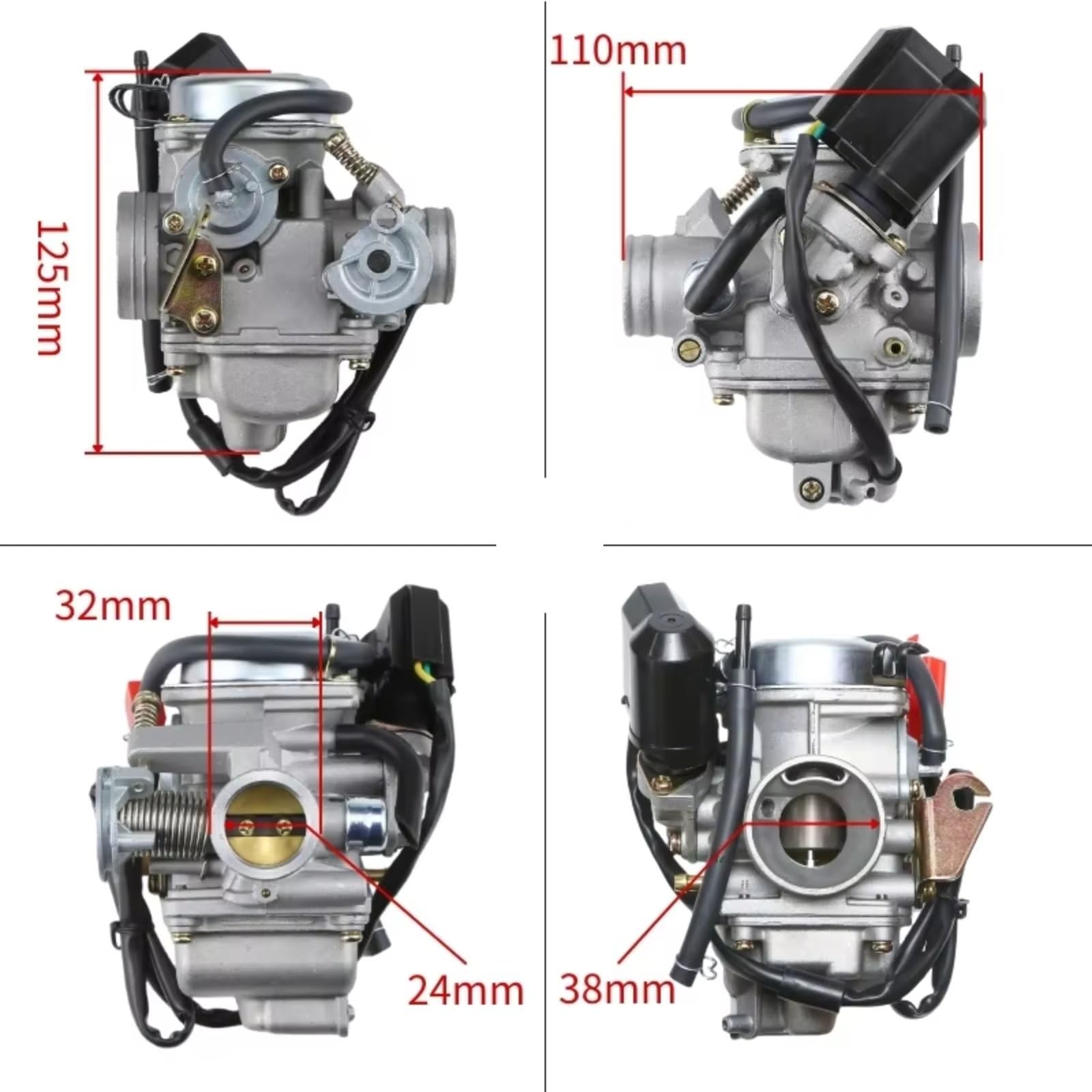 Carburador Moto Compatible Con GY6 ATV Para BAJAJ Go Kart Motor De Para 125cc 150cc Scooter PD24J 24mm Piezas De Repuesto De Carburador De Motocicleta