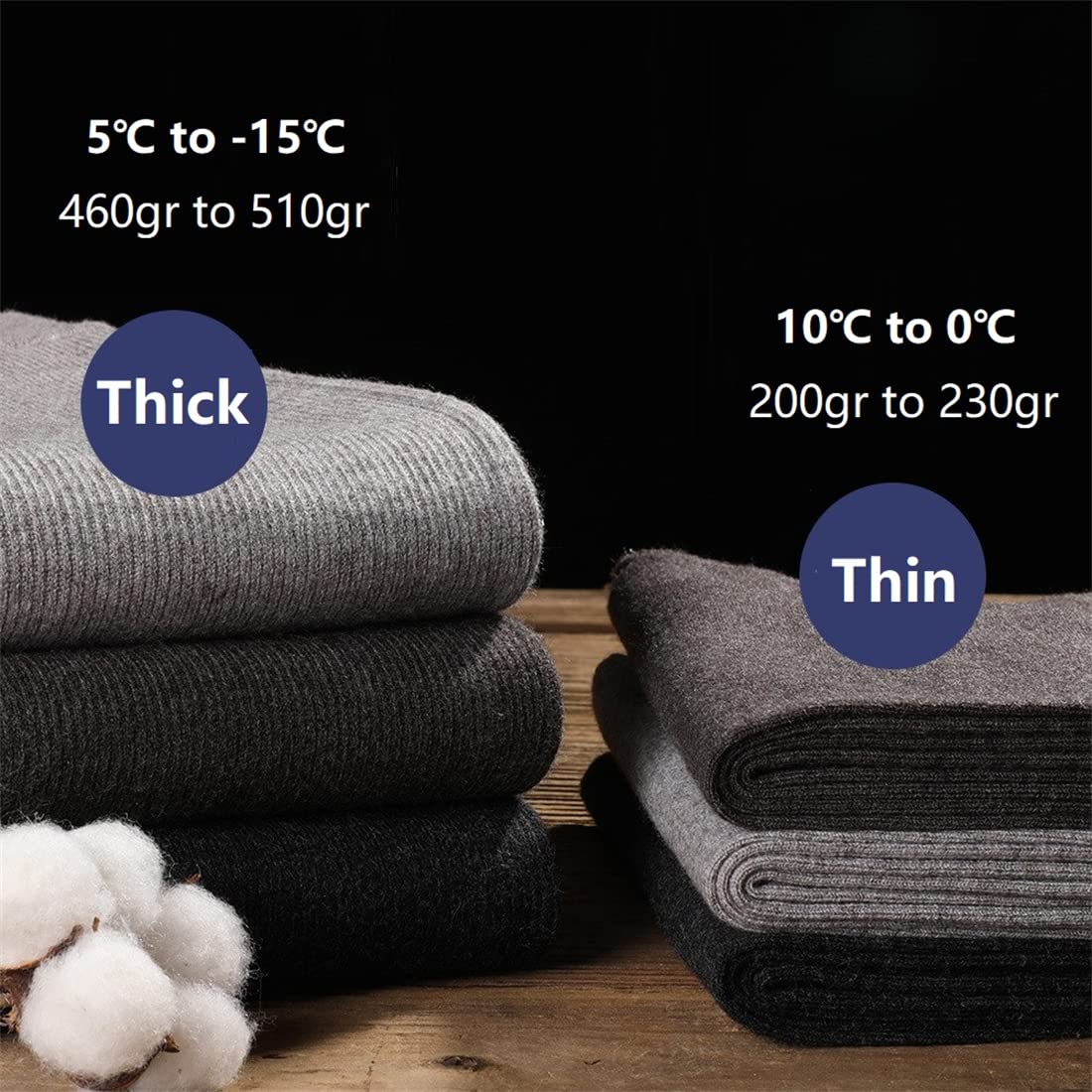 Sous-vêtements thermiques épais 68 % laine pour homme et femme - Legging long pour homme et femme, Femme Épais Gris Foncé, M