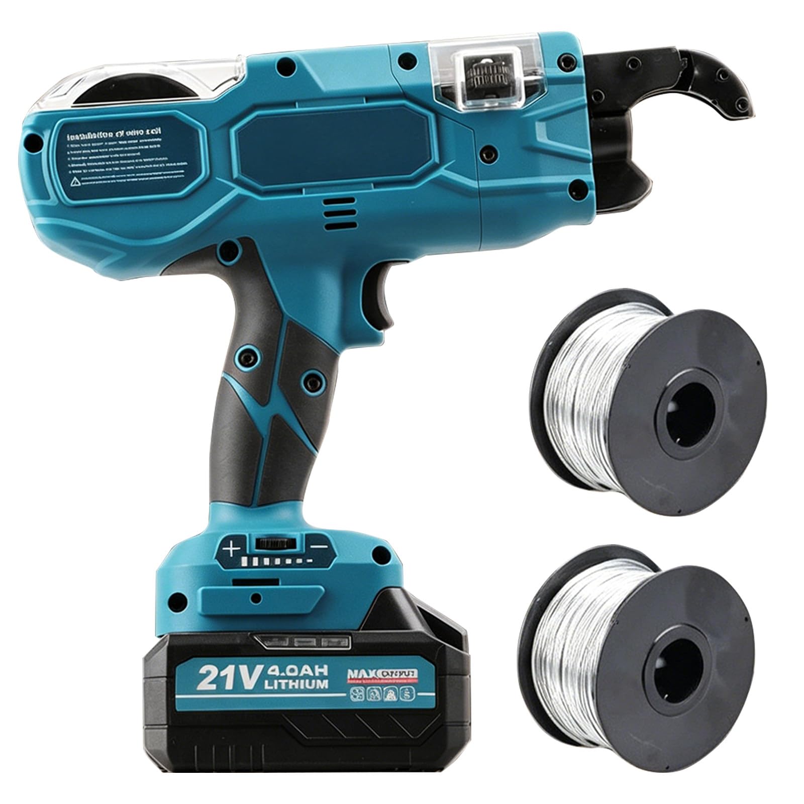 SHAHRYAR Automatic Rebar Tier Tool, Cordless Rebar Tying Gun, Can Tie 500–540 Knots, Anti-Slip Rubberized Handle, For Binding Range of 8–34mm/30–60mm in Diameter 30–60mm