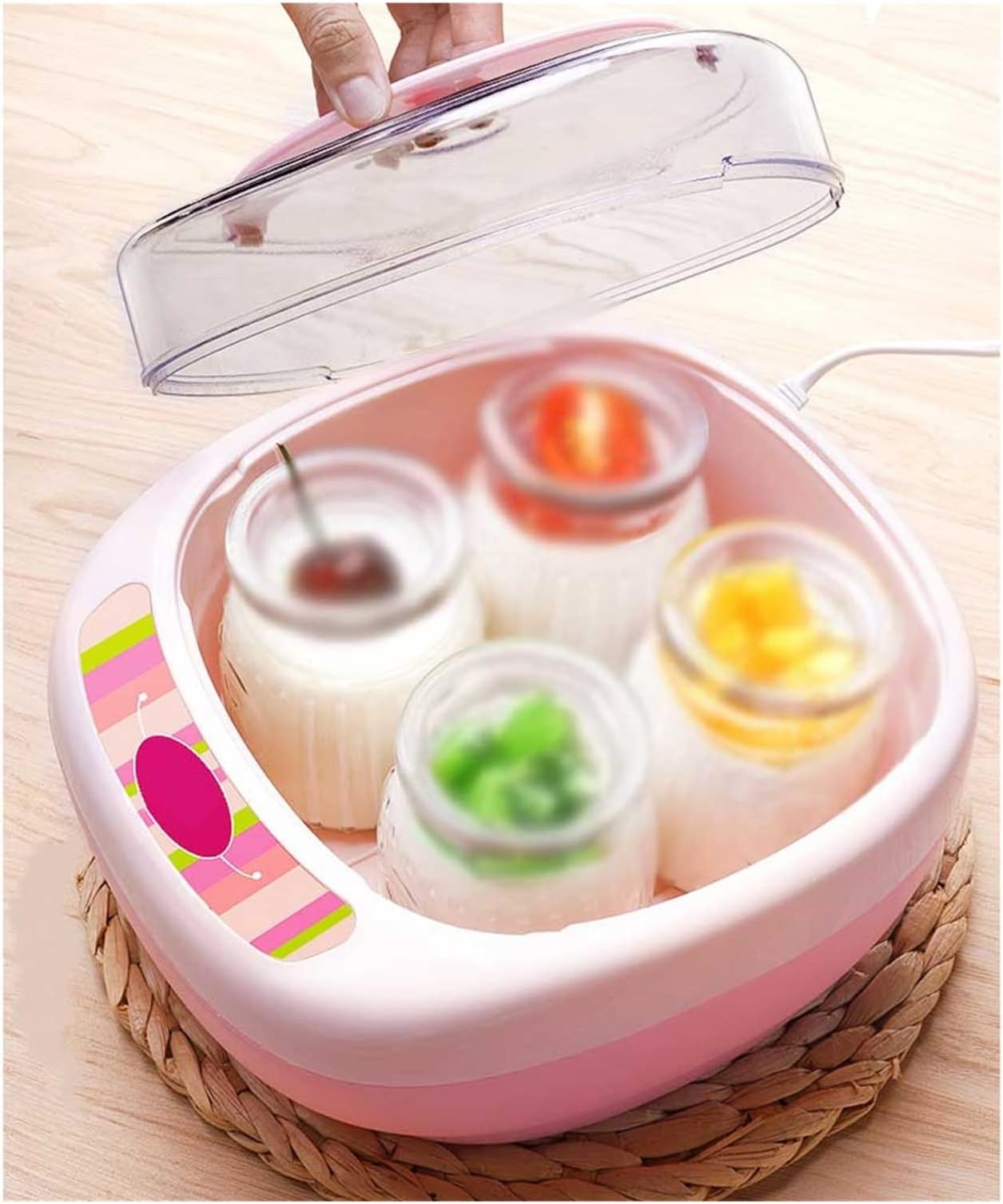 1L Automatic Rice Maker Yogurt Maker Yoghurt Machine Electric Buttermilk Sour Cream Making Machine Stainless Steel Liner