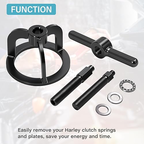 Miniatura 9 de Herramienta de compresión de resorte de embrague para motocicleta Harley Davidson Sportster XLH 883 XL 1200 Dyna Buell modelos 1990-2007 Reemplazo #