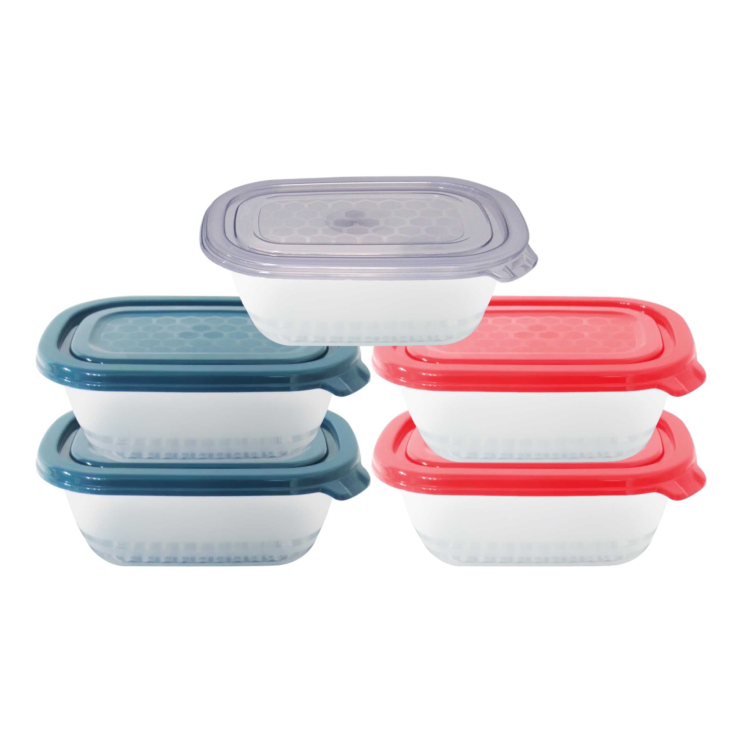 Neez Small Food Containers with Lids (5 Pack, 500ml) - BPA-Free Plastic Food Storage Containers with Lids - Stackable, Microwavable, and Freezer Safe Boxes for Meal Prep and Fridge Organization — image 1