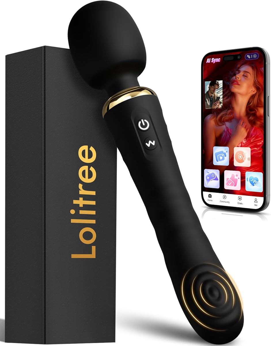 Dual-Ended Wand Vibrator, 9.8in Vibrating &amp; Tapping Insertable Tail for G-Spot &amp; Anal Massager, 20 Powerful Modes Flexible Magic Vibrators Adult Stimulation Toys, Silent Sex Toys for Women Couples