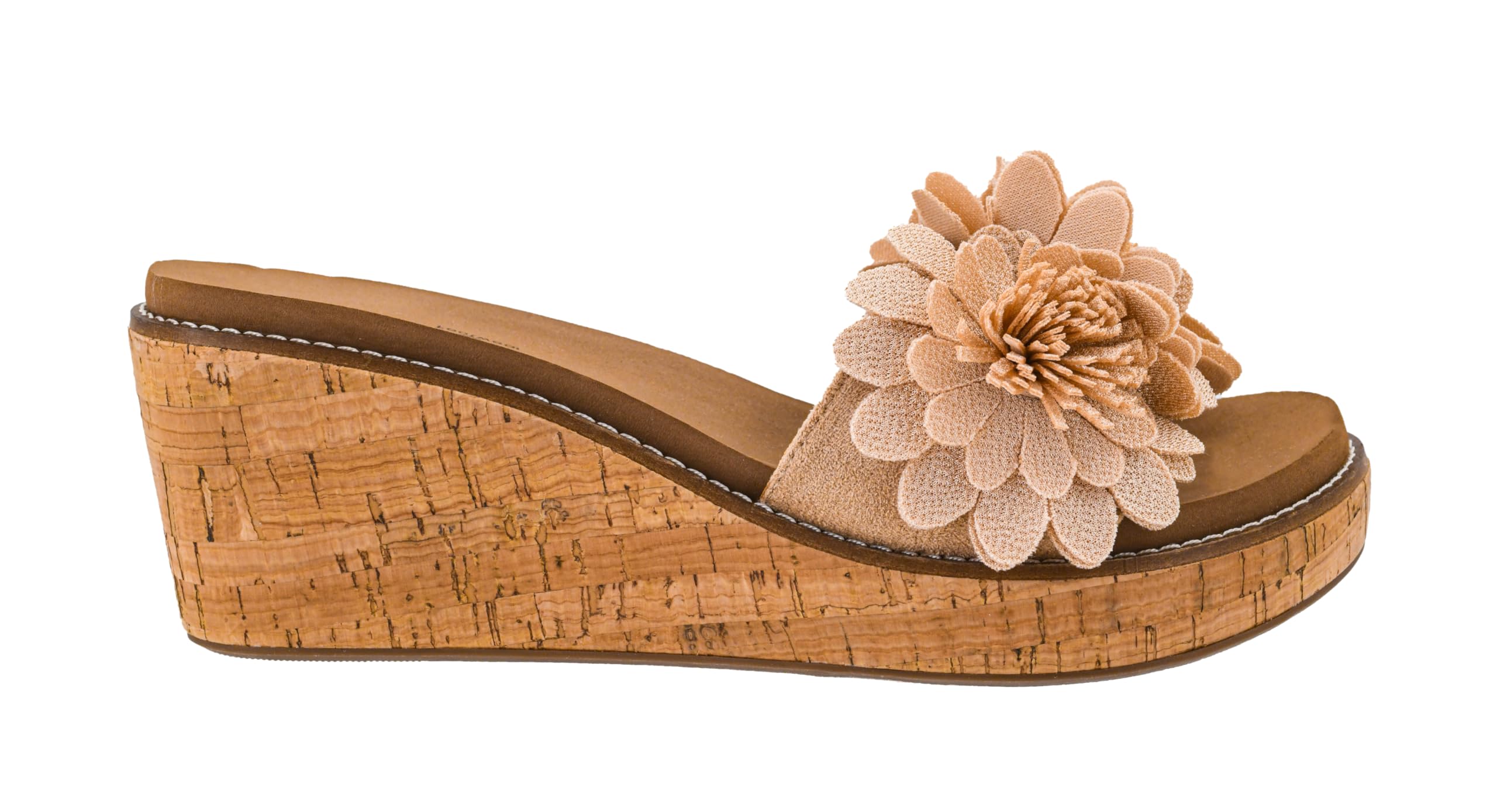 Corkys Footwear Women’s Wildflower Wedge Sandal - With a 2.5-inch Heel Height, 3D Flower Band, Cushioned EVA Insoles for All-Day wear - Cute, Trendy