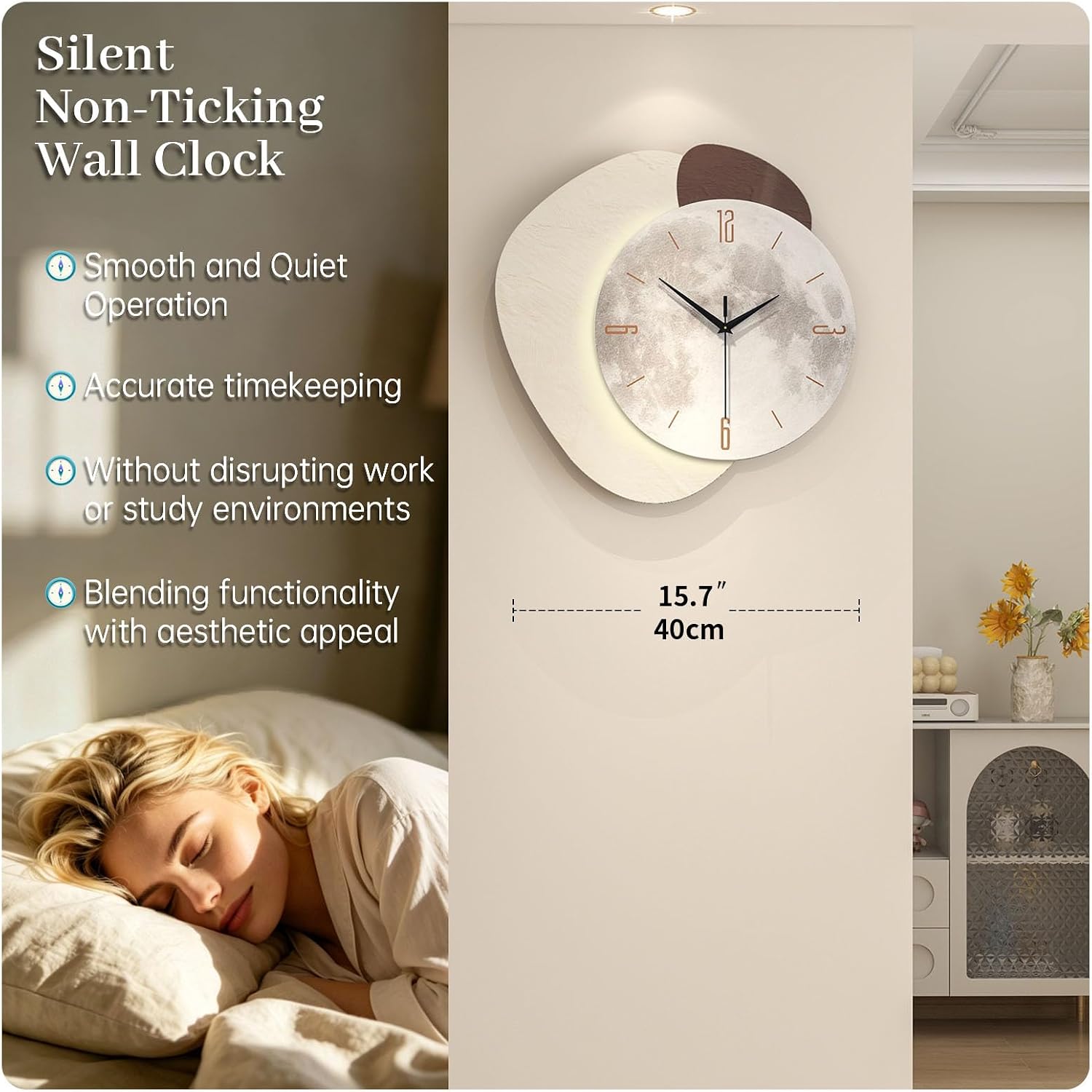 Large Wall Clocks for Living Room Decor Modern Decoration Silent