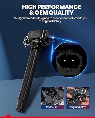 Vista 47 de KAX 4 paquetes de bobinas de encendido UF652 para Hyundai Accent 2012-2021, Kia Soul 1.6L, 2012-2019 Rio, 2012-2017 Veloster repuesto para UF652