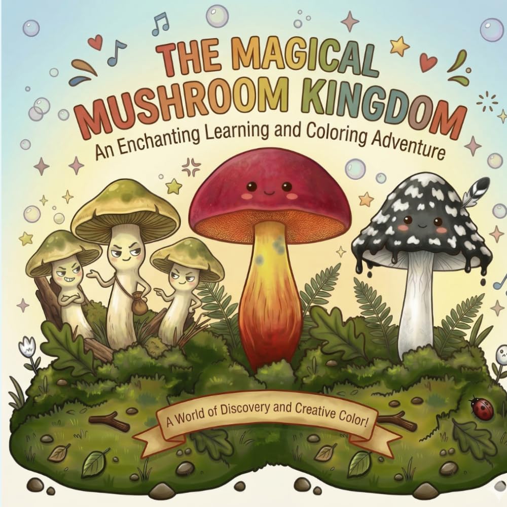 The Magical Mushroom Kingdom: An Enchanting Learning and Coloring Adventure