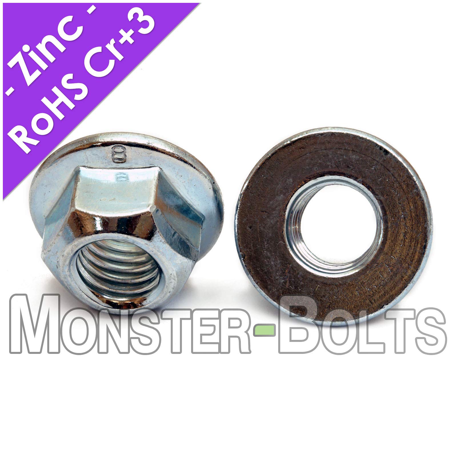 ブリンク Amazon.com: MonsterBolts - M8 Flanged Prevailing Torque Nuts, DIN