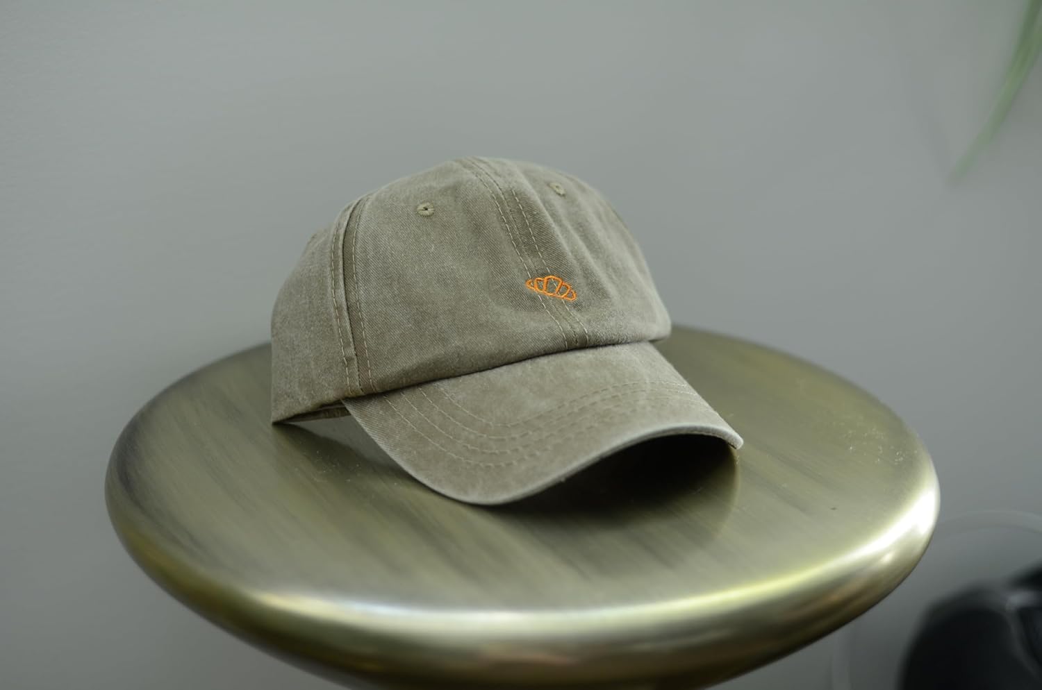Shapes Studio Croissant Washed Cotton Baseball Cap, Navy Blue, Army Green, Coffee Brown,Birthday Gift