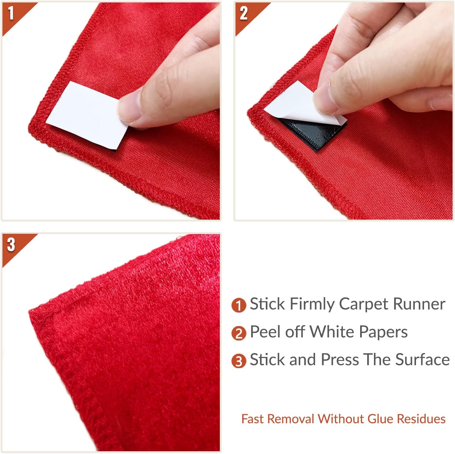 Red Carpet Runner for Party Wedding Aisle Runner Outdoor 5x20FT Velvet Fabric Aisle Floor Runner Beach Runners Rug with Carpet Tapes Wedding Walkway Runners for Party Ceremony Aisle Decor