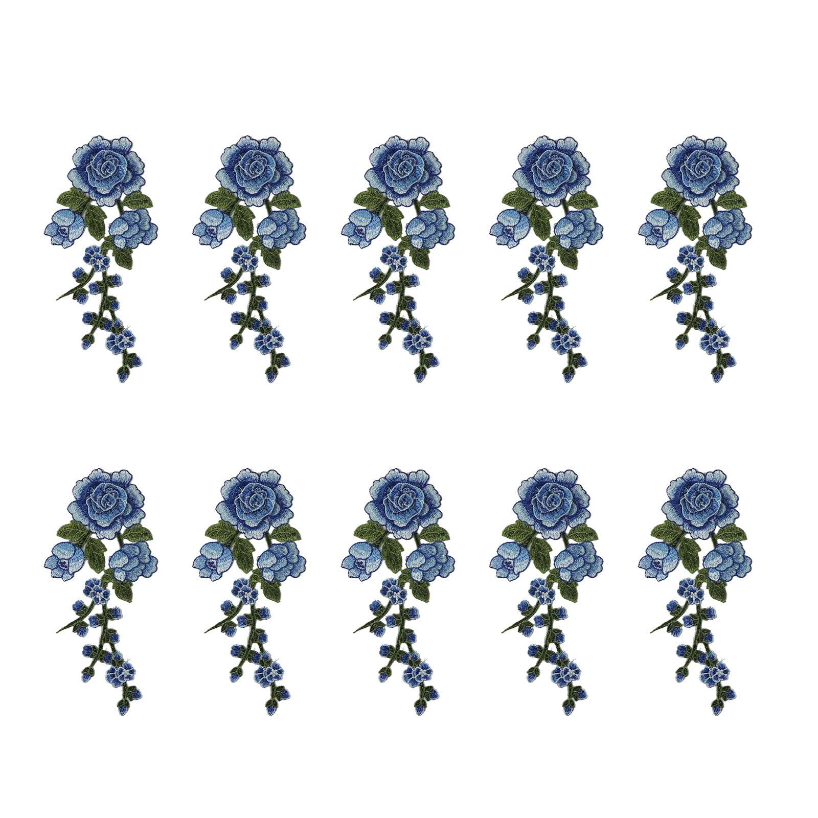 Mekalero Florals Fabric Patches for Garment Accessories Handcraft Sewing Supplies and Decoration Embroidery Fixes