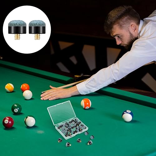 Miniatura 5 de 30 puntas de palo de billar, puntas de billar, puntas de rosca de 120.512 in, casquillos de nailon de 120.512 in, kit de repuesto para piscinas,