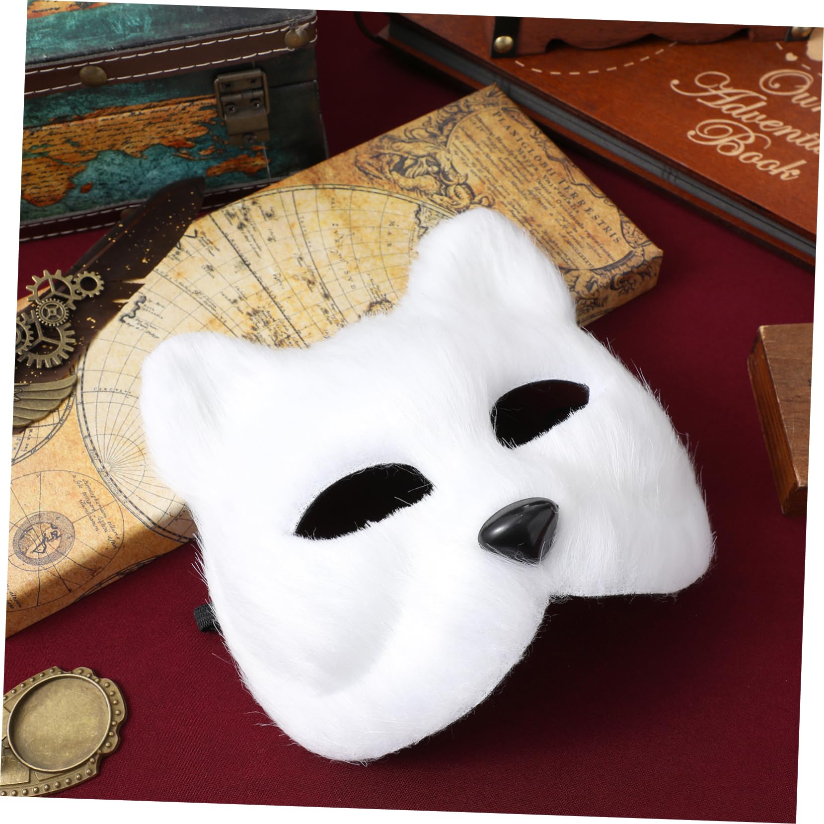 Ipetboom De Half Face Para Halloween y Fiesta De Disfraces Accesorio De Vacía Adultos