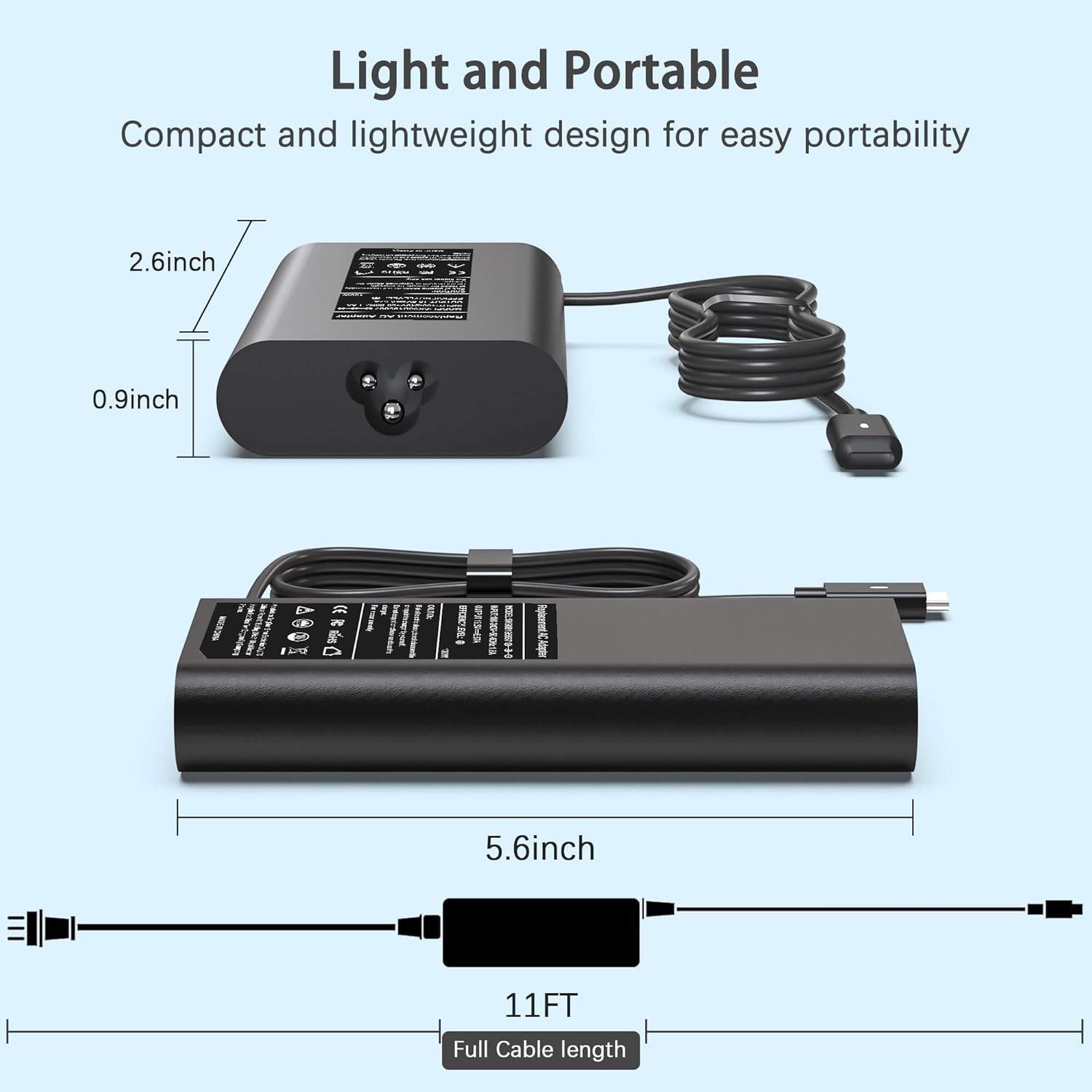 130W USB C Laptop Charger Compatible with Dell 90W 65W XPS 15 16 17 9500 9510 9520 9530 9575 2-in-1 9640 9710 9720 9730, Precision 3470 3480 3540 3570 3580 5480 5550 5560, Latitude Power Adapter