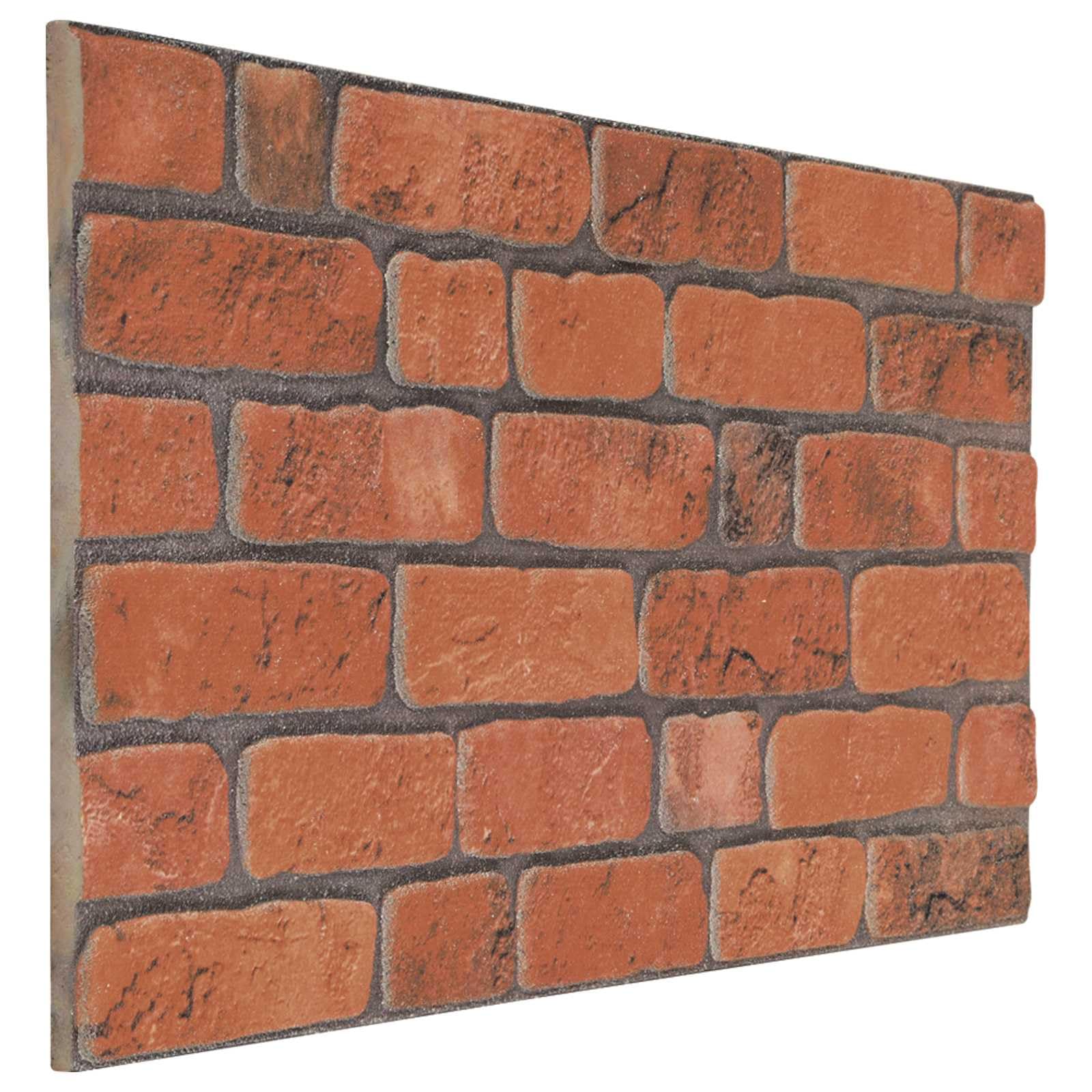 Paneles de pared, 10 unidades, 100 x 50 cm, terracota