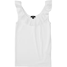 J.Crew Womens Ruffle Ribbed Knit Tank