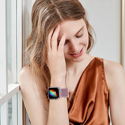 Miniatura 6 de Geoumy Paquete de 3 correas deportivas de nailon compatibles con Apple Watch de 1.496 pulgadas, 1.575 pulgadas, 1.654 pulgadas, 1.732 pulgadas,