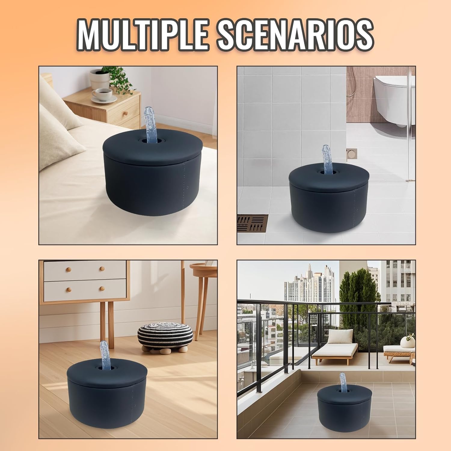 DIY Sex Machine Black Stool Riding Machine Thrusting Crystal Dildo for Clitoral G-spot Vagina & Anal Stimulation,Adult Toy Fucking Seat Sex Furniture for Women